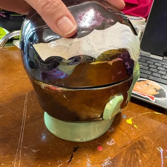 Martha Stewart Bewitched Bride of Frankenstein Ceramic Candle 14 oz - Picture 4 of 5